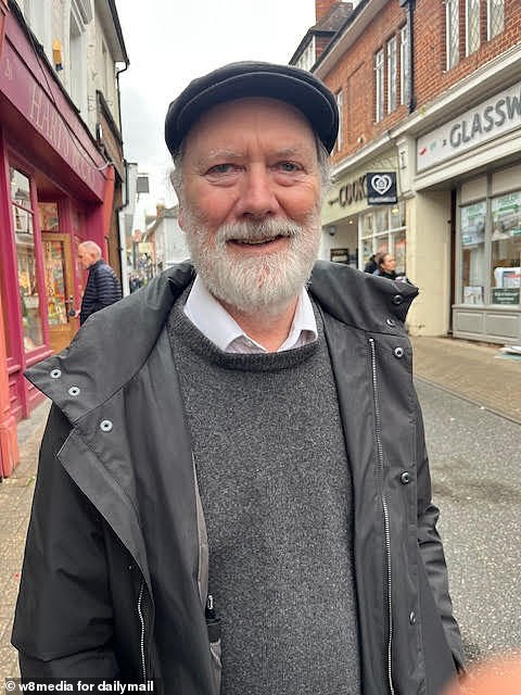 Mike Hibbs, 70, is a retired architect and has been the town's Mayor twice. He said 'you only have to look at the cars in the car park to see there's many [wealthy] people here'