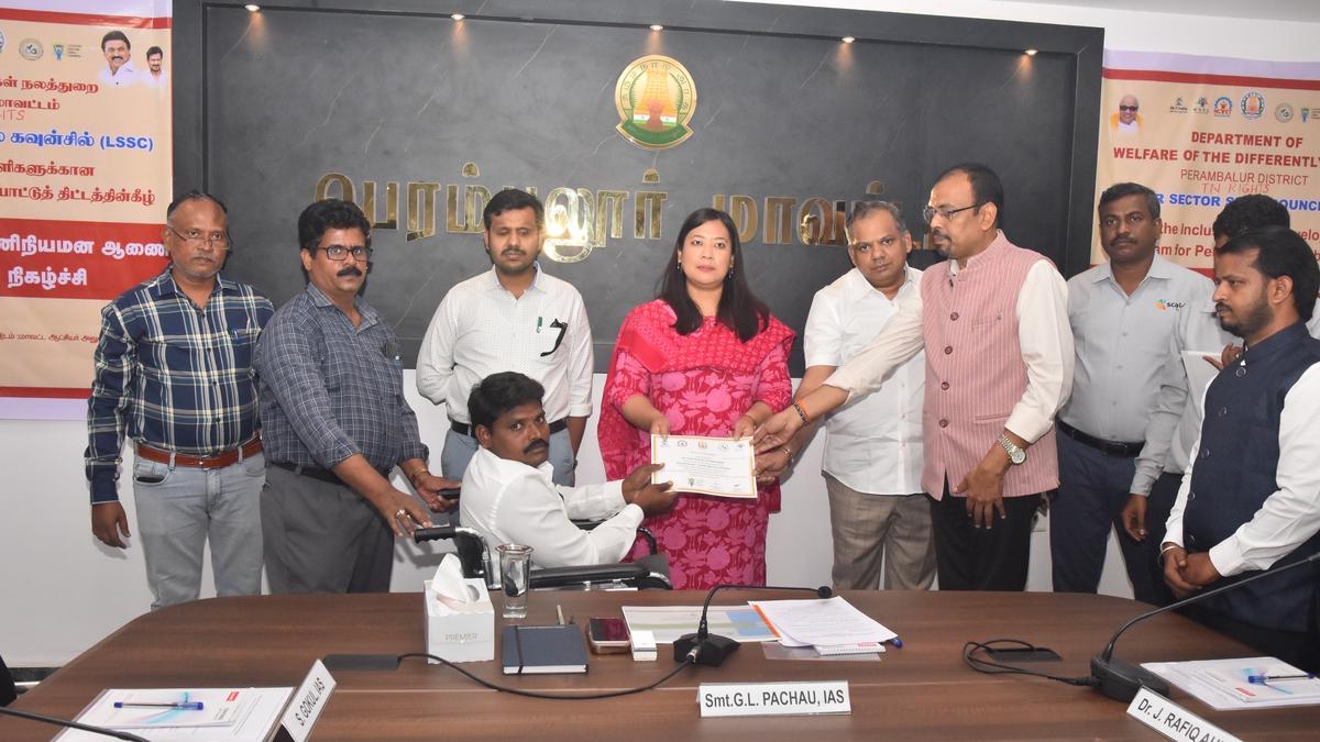 Skill training helps six persons with disabilities get employment in Perambalur