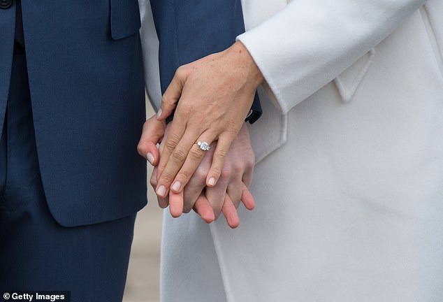 The ring was made using small gems from a bracelet which belonged to Princess Diana with an ethically sourced stone from Botswana