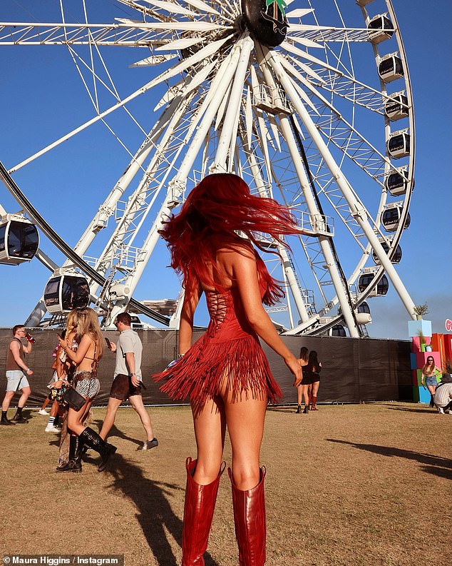 Last month, she put on a leggy display while partying at popular music festival Coachella in the Californian desert