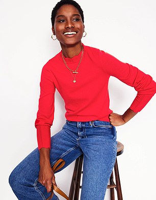 The strawberry red version is perfect for injecting colour into your wardrobe