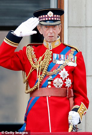 The Duke of Kent on the balcony of Buckingham         Palace at Trooping the Colour in 2019