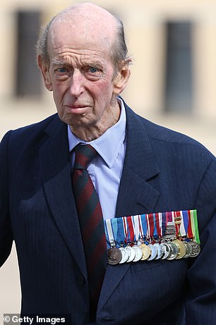 Prince Edward, Duke of Kent, is seen ahead of a wreath laying service during the Scots Guards' Annual        Black Sunday events at Wellington Barracks