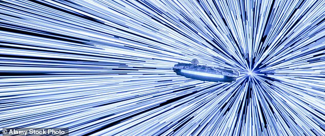In Star Wars, entering hyperspace stretches the stars into bright blue streaks away from a singular point. In reality, although things coming from ahead would appear blue, the view from the window of a spaceship would be very different