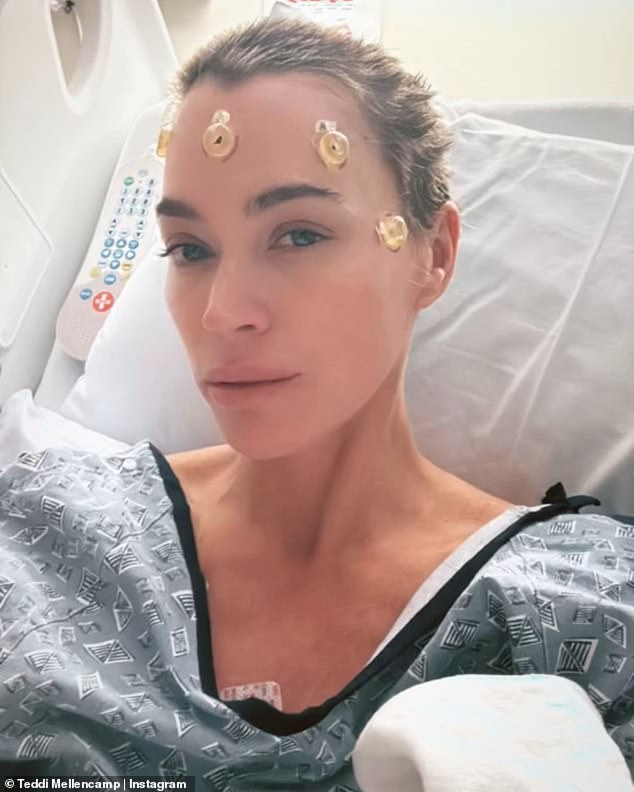 Teddi, 43, exclusively told DailyMail.com that the tumors found in her brain and lungs 'have shrunk a bunch' as a result of immunotherapy