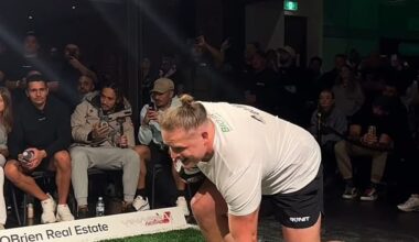 George Burgess (pictured) competed in the RUNIT Championship on Wednesday in Melbourne