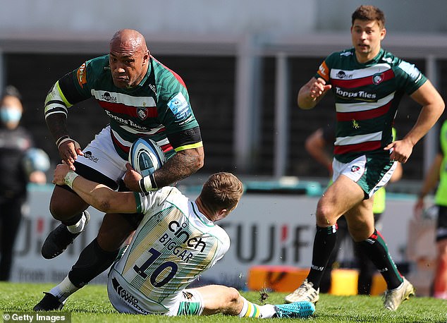 Rugby union giant Nadolo (left) enjoyed a glittering career, playing for Leicester Tigers, Montpellier and the Crusaders among other clubs, while also winning 30 caps for Samoa