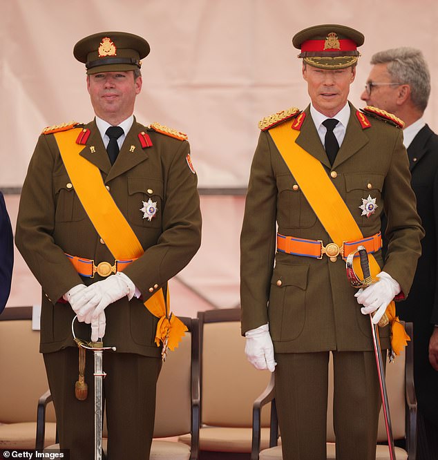The Grand Duke will be handing the reins over to his son, Prince Guillaume, in October (pictured together in 2022)
