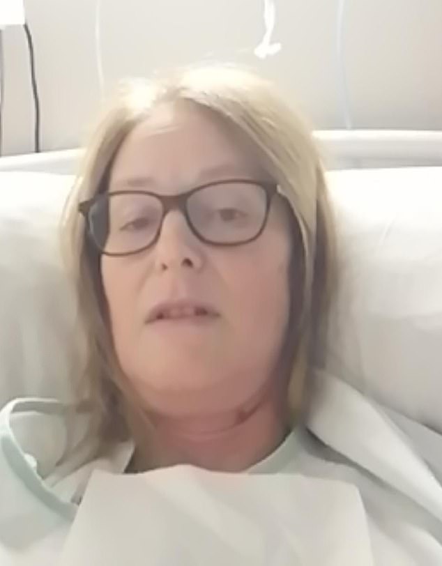 Ms Pieton in hospital after falling seriously ill, shortly after having the Moderna jab