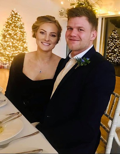 Jade, pictured with James, reportedly did not open her parachute on her dive at the weekend