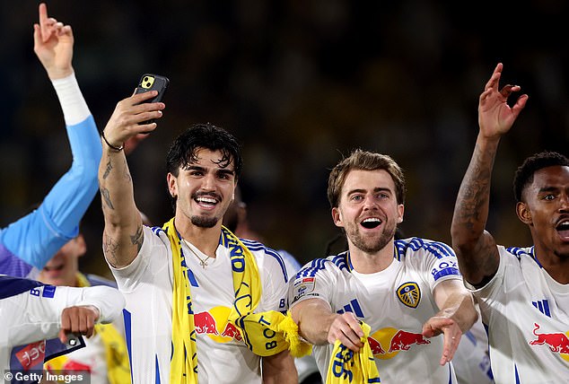 The players were also seen wearing the item as they rejoiced with supporters post match