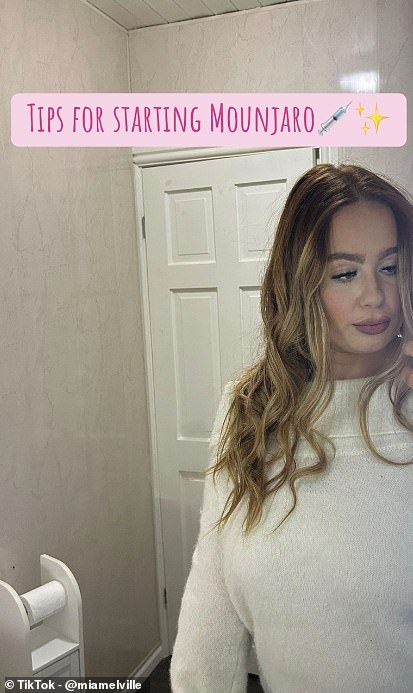 Mia began her journey weighing 18st 3lbs and has since shrunk to 12st 3lbs - though she said that she is aiming to shed a further 2st to reach her goal weight