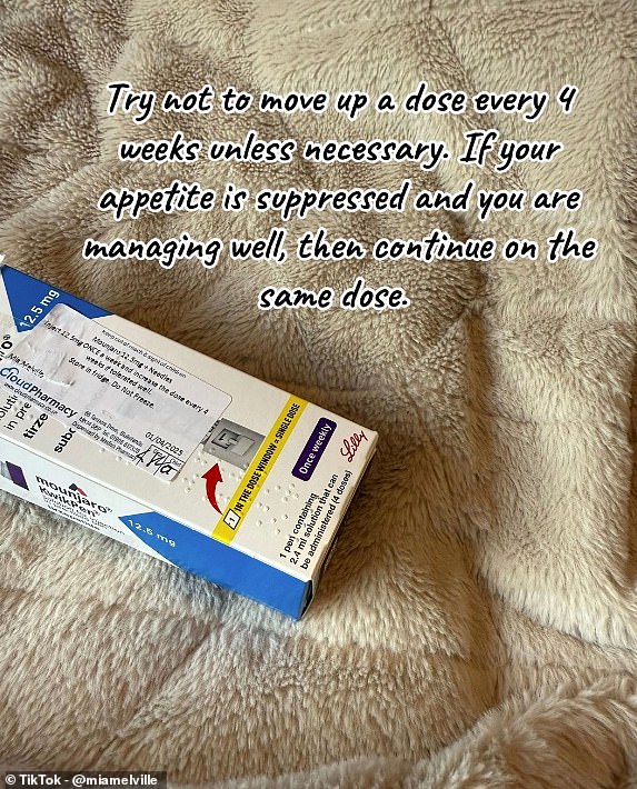 Mia also encouraged people using the drug to track their progress so they could see how far they'd come