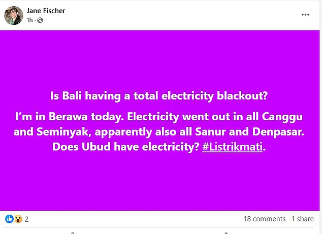 Locals and holidaymakers alike immediately flooded to social media looking for answers regarding how long the power would remain out