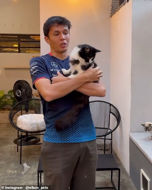 Williams star Alex Albon runs an Instagram account showing off his pets away from the track