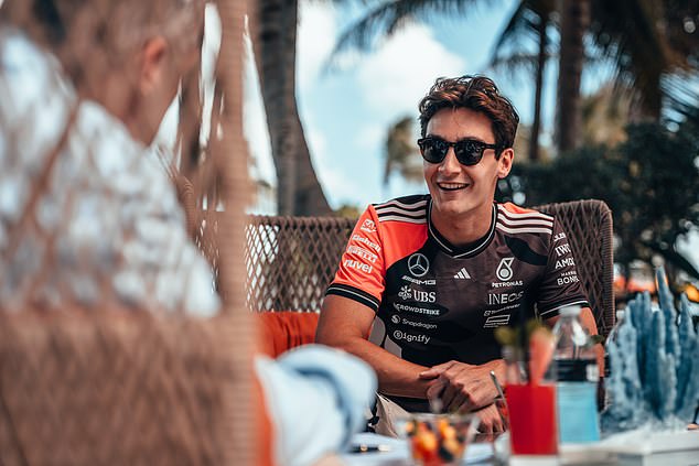 George Russell sits down with Mail Sport on South Beach in Miami ahead of the race weekend