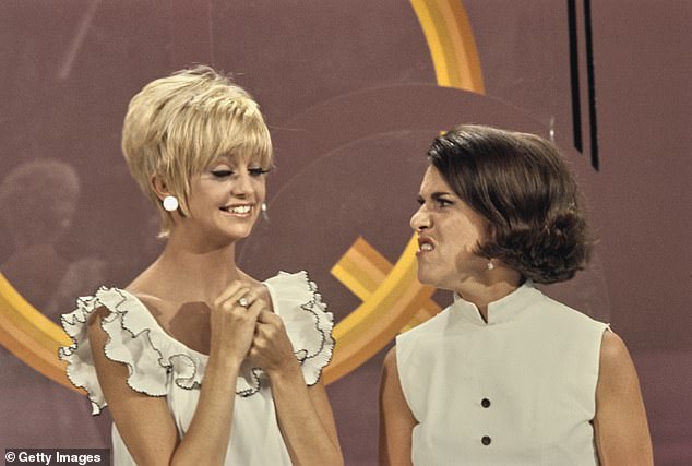 Seen with Laugh-In's big star Goldie Hawn in August 1968