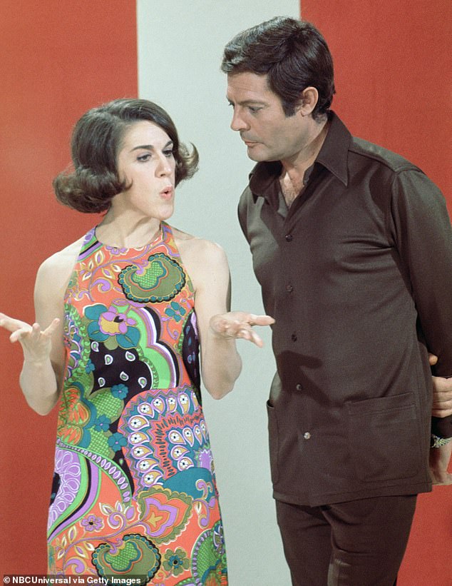 Buzzi with movie star Marcello Mastroianni on Laugh-In