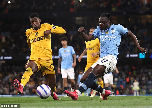 Jeremy Doku put in a lively display after starting a league game for the first time in a month