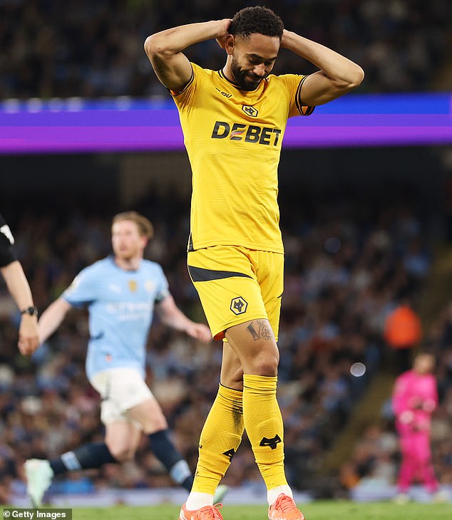 Matheus Cunha also hit the post in the second half as Wolves put the hosts under pressure