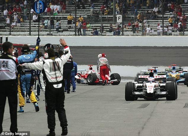 Seven of the 10 competing teams saw their cars return to the pits after one lap of the race
