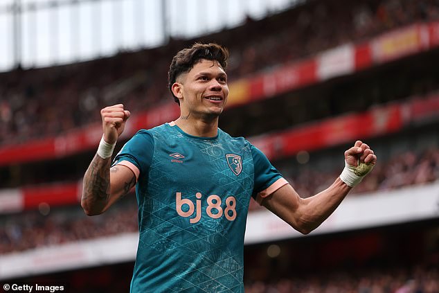 Dean Huijsen and Evanilson (pictured) both struck second-half goals for the Cherries
