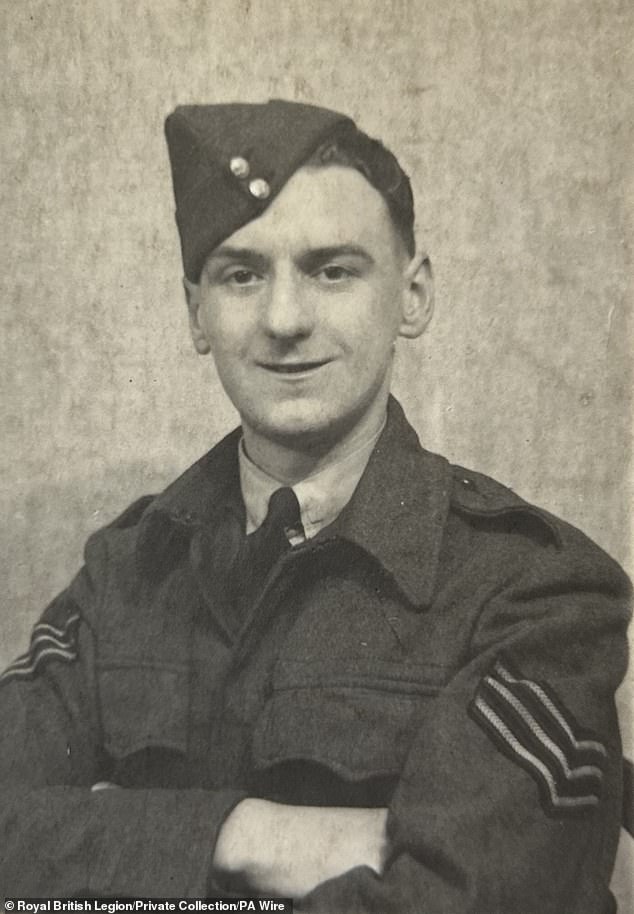 Bernard Morgan, pictured in his military days, was a codebreaker in the Second World War