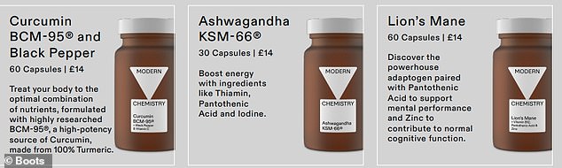 The company has also launched another range under the name ‘Modern Chemistry’ which are some of ‘the most science-backed products’ to date. They include another selection of supplements – also boasting ashwagandha and lion’s mane – as well as skincare products to follow in the summer
