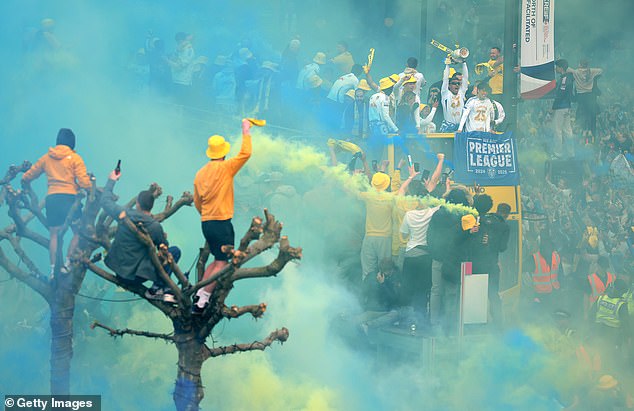 Over 150,000 Leeds fans took to the streets to celebrate side's return to the Premier League