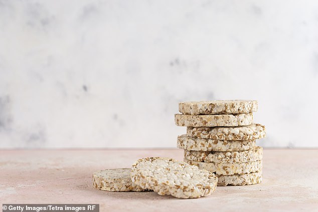 Rice cakes are low in fibre, so don't fill you up