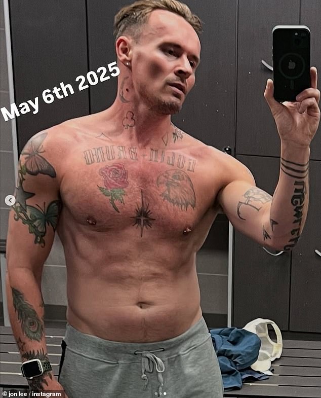 Alongside the snaps, he wrote on Instagram on Tuesday: 'I chose to make positive changes. I chose to move forward. I chose to be happy. I chose to love. I chose me'