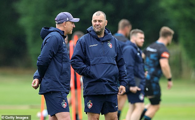 Michael Cheika (right) is leaving after just one season as head coach with Peter Hewat (left) his most likely replacement