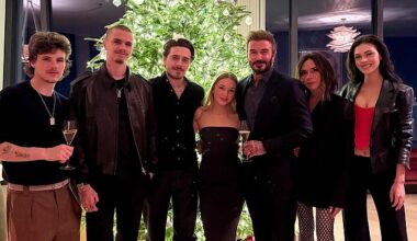 The last photograph of the Beckham family with their eldest son Brooklyn and his wife Nicola Peltz before their feud kicked off shows them smiling at Christmas time