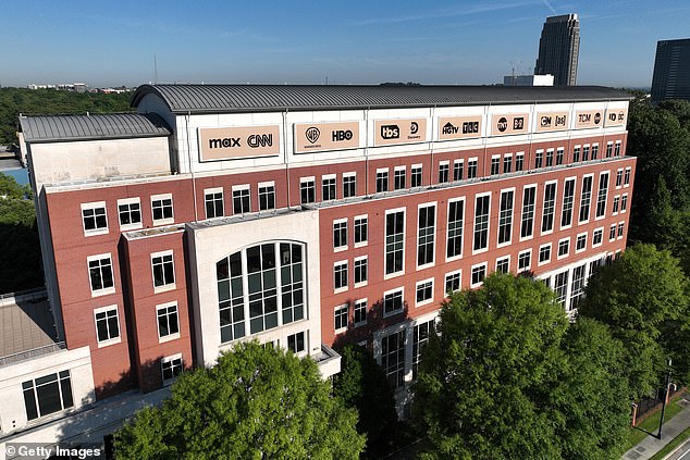 The talks, first reported by CNBC, come after a dip in share price from the conglomerate and a quarterly review that fell short of estimates. It would see properties like CNN, TNT, and TBS transferred to a new company. Pictured, the WBD broadcasting campus in Atlanta, Georgia