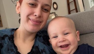 Jayda Chamberlain (pictured with nine-month-old son Mack) was diagnosed with stage four Desmoplastic Small Round Cell Sarcoma (DSRC)