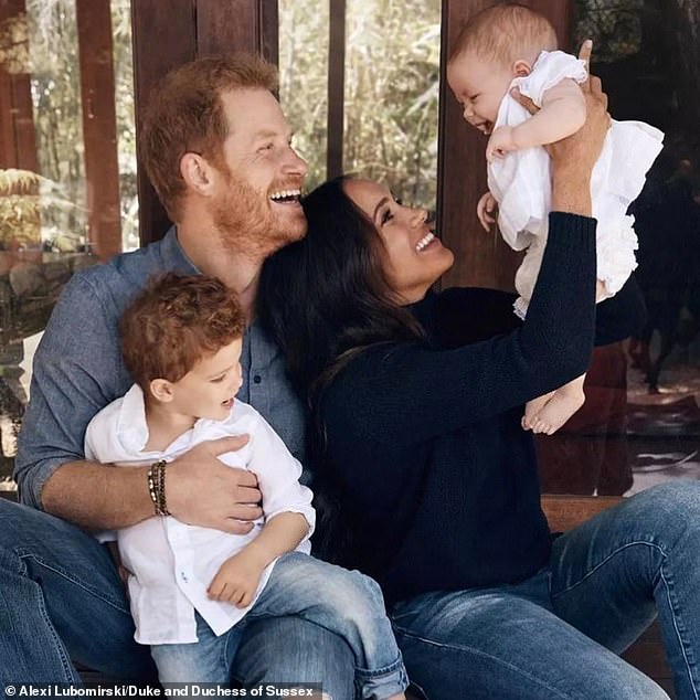 Assistance League Los Angeles is hoping to raise $25,000 (£18,848) for vulnerable children in light of Prince Archie and Princess Lilibet's birthdays (pictured with the Duke and Duchess of Sussex in 2021)