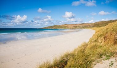 The Isle of Tiree in Scotland's Inner Hebrides has white sand beaches, dazzling seas and some of the British Isles' highest levels of sunshine to match