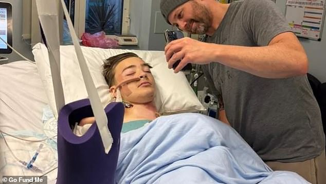 A teenager who was electrocuted by a power cable at a top private school has been left fighting for his life and potentially needing an operation to amputate his feet