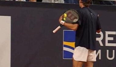 Alex de Minaur (pictured) approached an unruly fan who was disturbing him during his Italian Open match