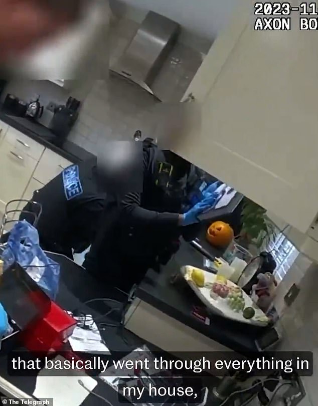 They also searched through most of his personal items, including newspaper clippings from the funeral as well as the police probe of his daughter, Francesca's death