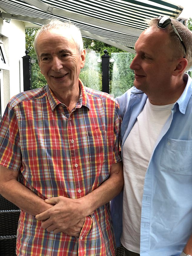 Ben Hardy, right, with his father George, who was diagnosed with primary progressive aphasia (logopenic) in 2011 at the age of 61