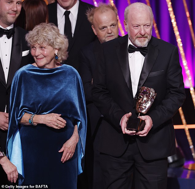 Former sub-postmasters Jo Hamilton and Sir Alan Bates were on hand to collect the TV Bafta for Limited Drama at London's Royal Festival Hall on Sunday evening