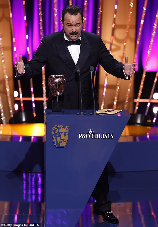 Evidently delighted, Dyer credited his family - among them Love Island star daughter Dani - in a profanity-laden acceptance speech that broke ITV's strict watershed