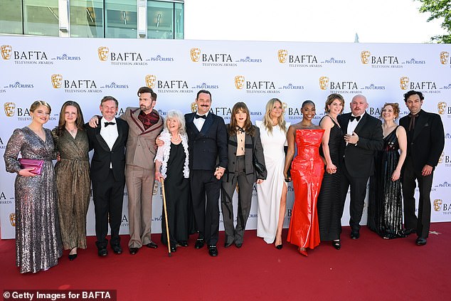 Emily Atack was joined on the red carpet at Southbank Centre's Royal Festival Hall by her co-stars Nafessa Williams, David Tennant, Alex Hassell and Bella Maclean.