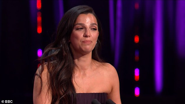 Abela struggled to control her emotions on a huge night for the actress and her BBC show