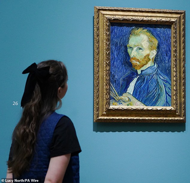 And portraits such as Van Gogh's (pictured) and the Mona Lisa - so often replicated - are not as large as art fans may suspect