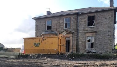 A retired couple have revealed how they transformed their once 'derelict' 140-year-old mansion into a 'party house' worth £1 million (pictured before they began restoration)