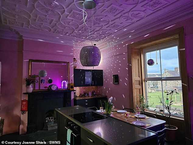 They spent two-years working tirelessly to renovate the eight-bedroom property, plastering over holes in the roof, replanting the overgrown garden and even installing a 'disco kitchen'