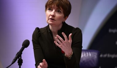 Rate cuts: Bank of England deputy governor Clare Lombardelli (pictured) warned Donald Trump’s trade war will hit the UK economy but said ‘caution remains appropriate’