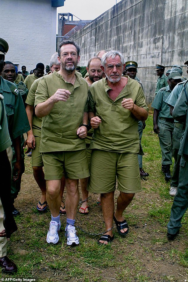 Last week ex-SAS officer and former jailbird mercenary Simon Mann, left, died of a heart attack at the age of 72, reportedly while exercising on an indoor rowing machine
